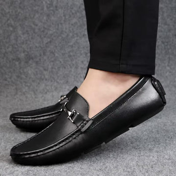 Mocasín Hombre en Cuero con Elevación Interna Elegante - Tienda Serrano