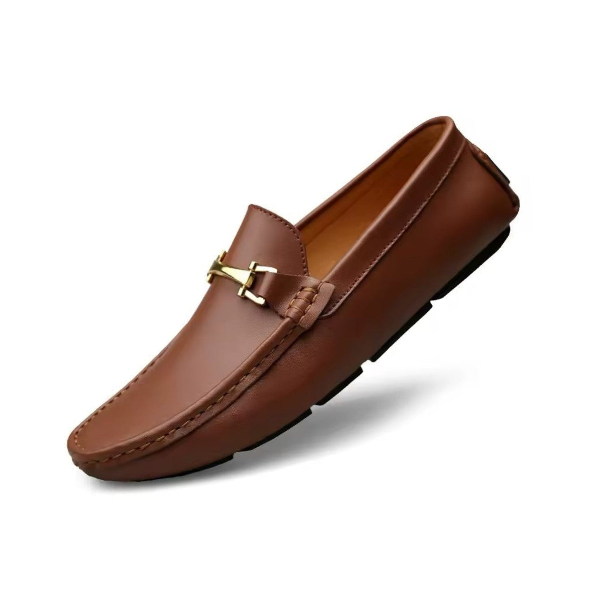 Mocasín Hombre en Cuero con Elevación Interna Elegante - Tienda Serrano