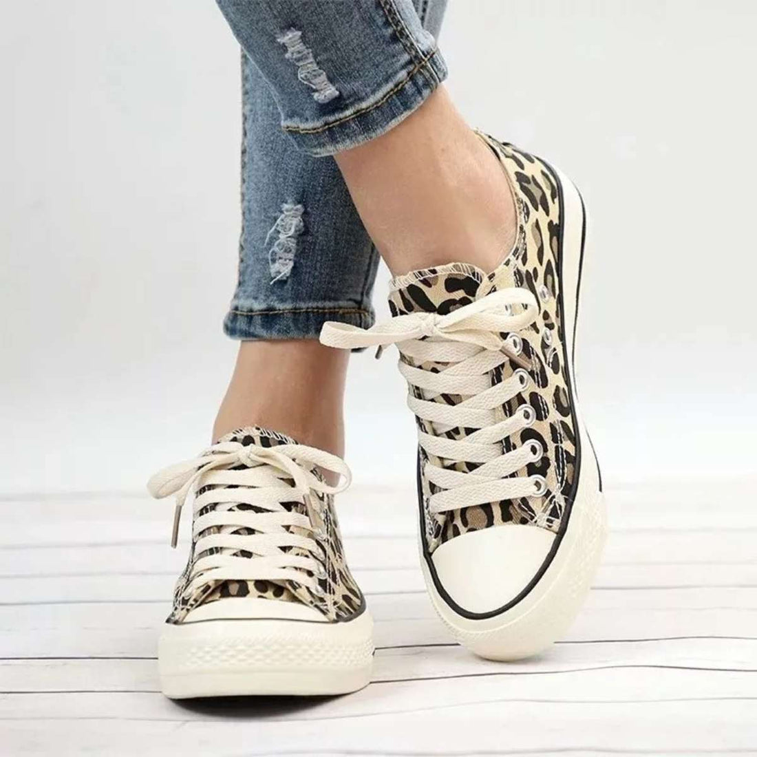 Tenis Casual Para Mujer Con Animal Print [2x1] ¡Agrega 2 Y Paga Solo 1!
