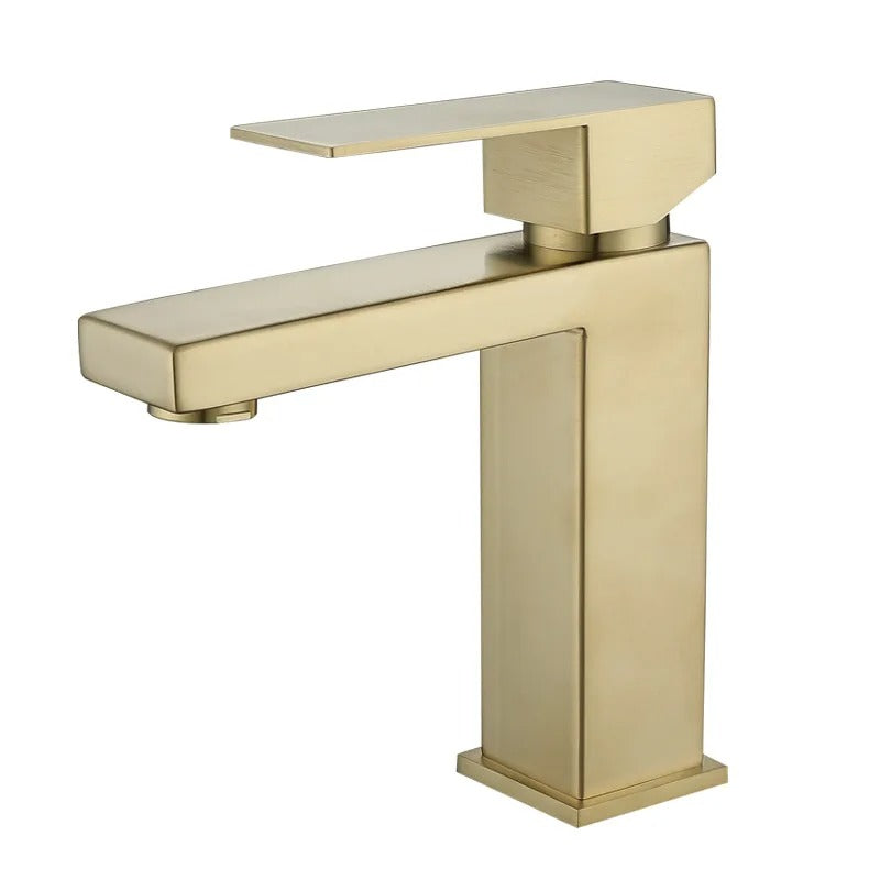 Grifo Mezclador Monomando para Baño – Diseño Bajo y Moderno con Agua Caliente y FríaTienda Serrano