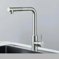 Grifo de Cocina Gourmet en Acero Inoxidable – Monomando Extensible con Mezclador de Agua Caliente y Fría Tienda Serrano