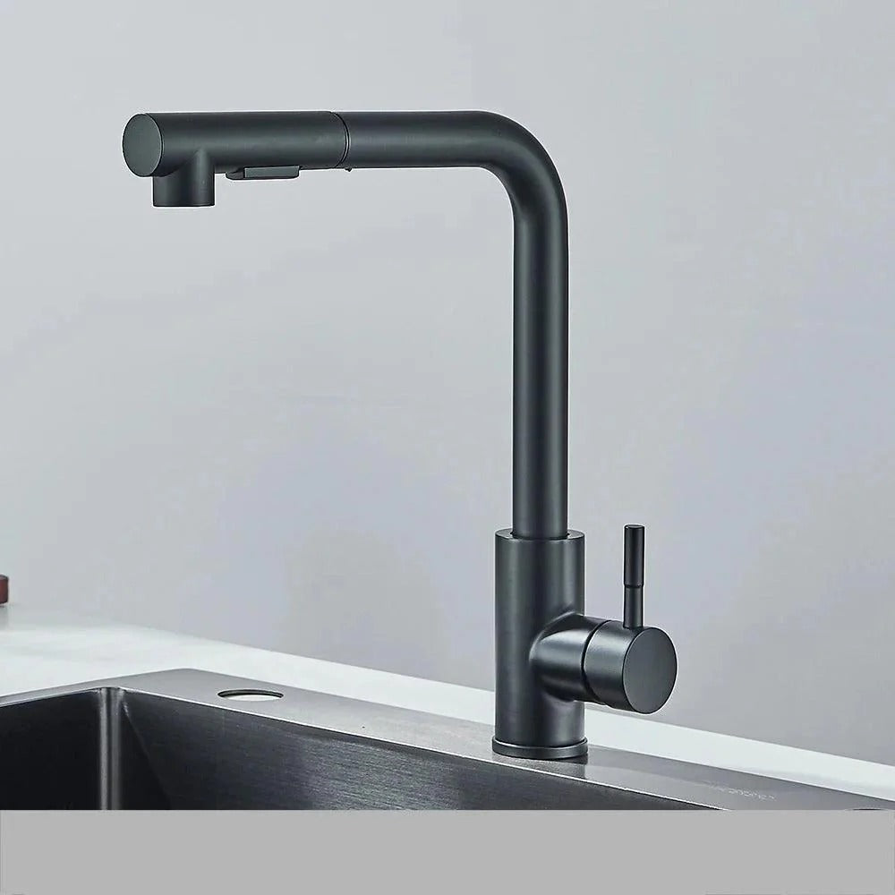Grifo de Cocina Gourmet en Acero Inoxidable – Monomando Extensible con Mezclador de Agua Caliente y Fría Tienda Serrano