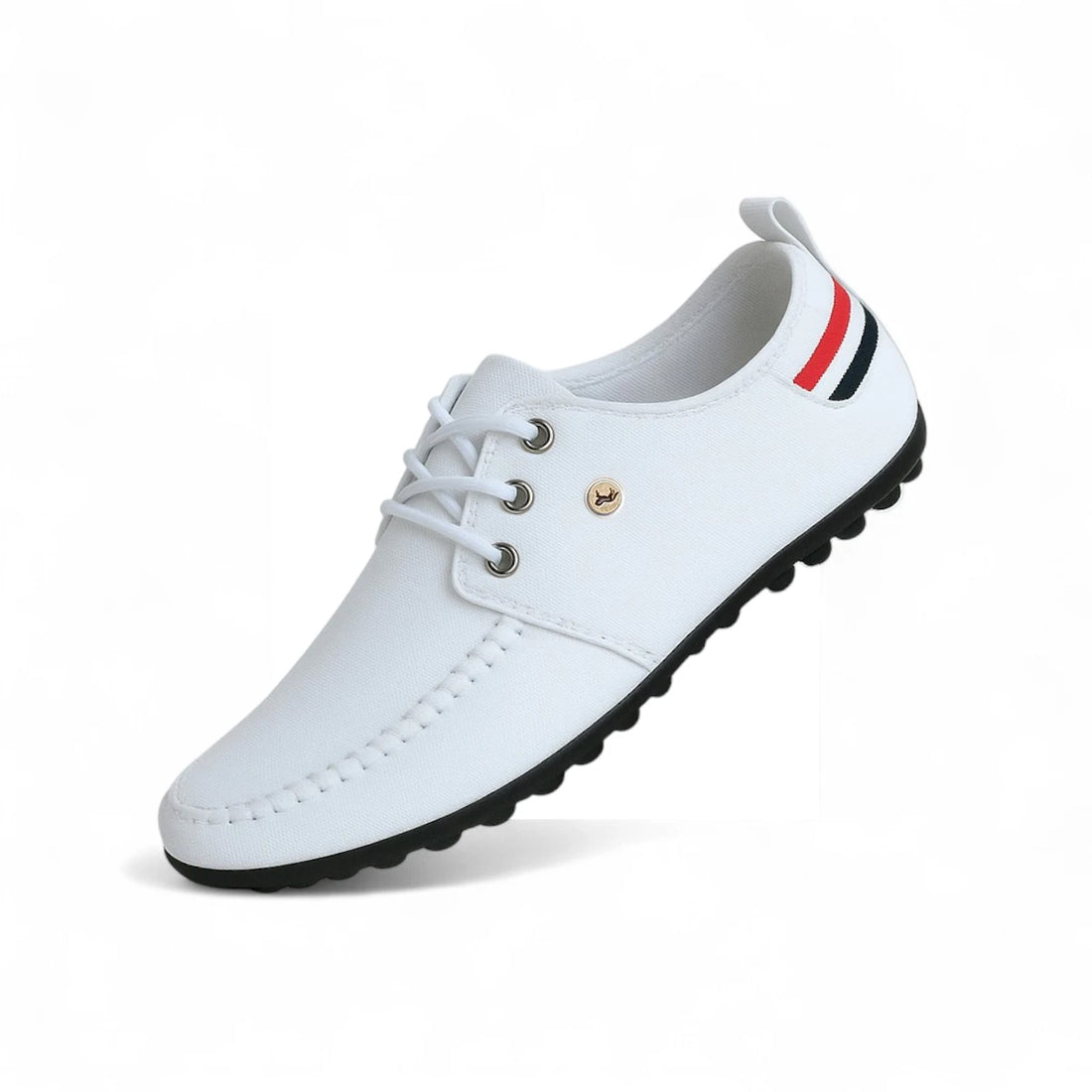 Zapato Hombre Casual Tipo Mocasín en Cuero Blanco - Tienda Serrano