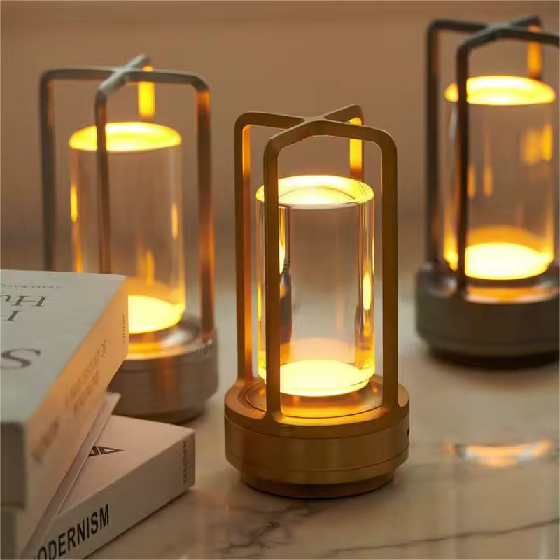Lámpara de Mesa LED Recargable Inalámbrica con Control Táctil 3 Tonos de Luz y Carga USB Tienda Serrano