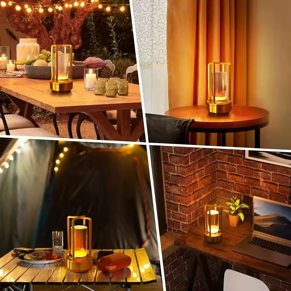 Lámpara de Mesa LED Recargable Inalámbrica con Control Táctil 3 Tonos de Luz y Carga USB Tienda Serrano