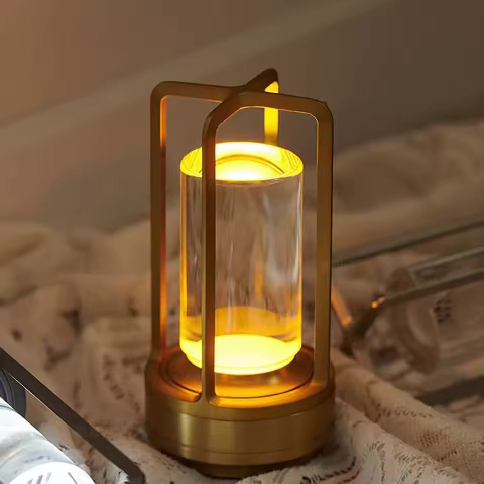 Lámpara de Mesa LED Recargable Inalámbrica con Control Táctil 3 Tonos de Luz y Carga USB Tienda Serrano