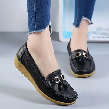 Mocasines para Mujer de Piel Elegantes y Cómodos Edición Limitada - [2x1] ¡Agrega 2 Y Paga Solo 1!