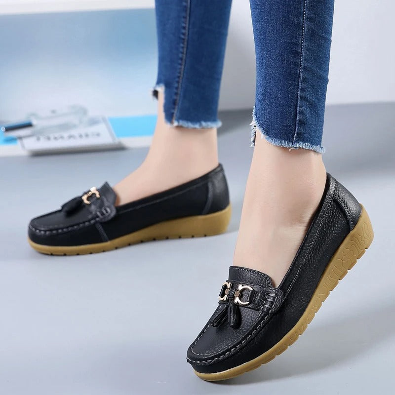 Mocasines para Mujer de Piel Elegantes y Cómodos Edición Limitada - [2x1] ¡Agrega 2 Y Paga Solo 1!