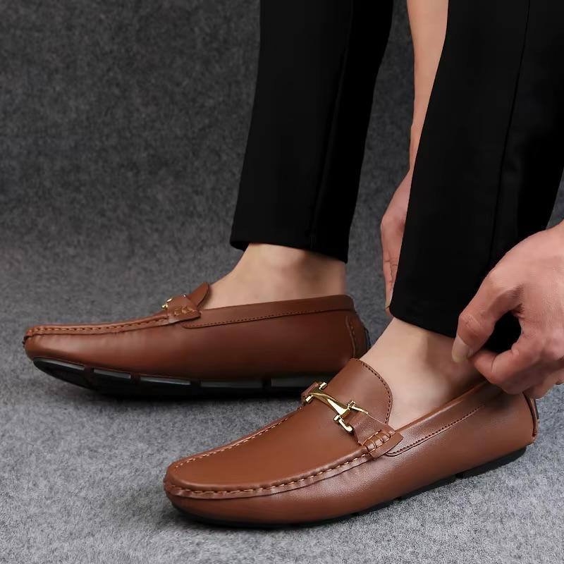 Mocasín Hombre en Cuero con Elevación Interna Elegante - Tienda Serrano