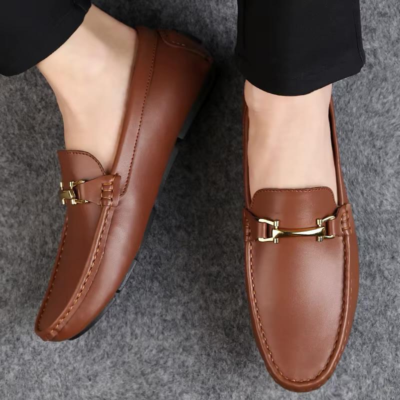 Mocasín Hombre en Cuero con Elevación Interna Elegante - Tienda Serrano