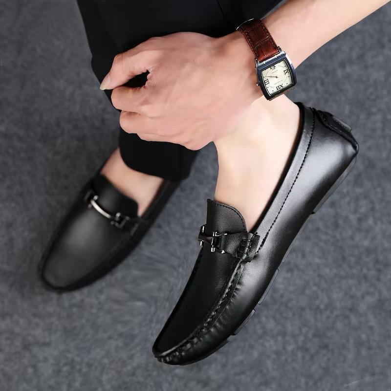 Mocasín Hombre en Cuero con Elevación Interna Elegante - Tienda Serrano