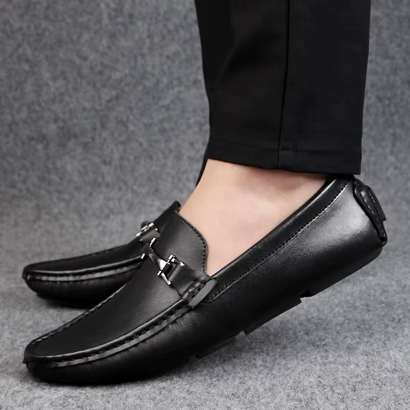Mocasín Hombre en Cuero con Elevación Interna Elegante - Tienda Serrano