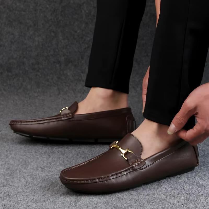 Mocasín Hombre en Cuero con Elevación Interna Elegante - Tienda Serrano