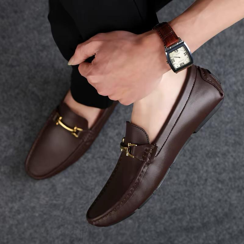 Mocasín Hombre en Cuero con Elevación Interna Elegante - Tienda Serrano