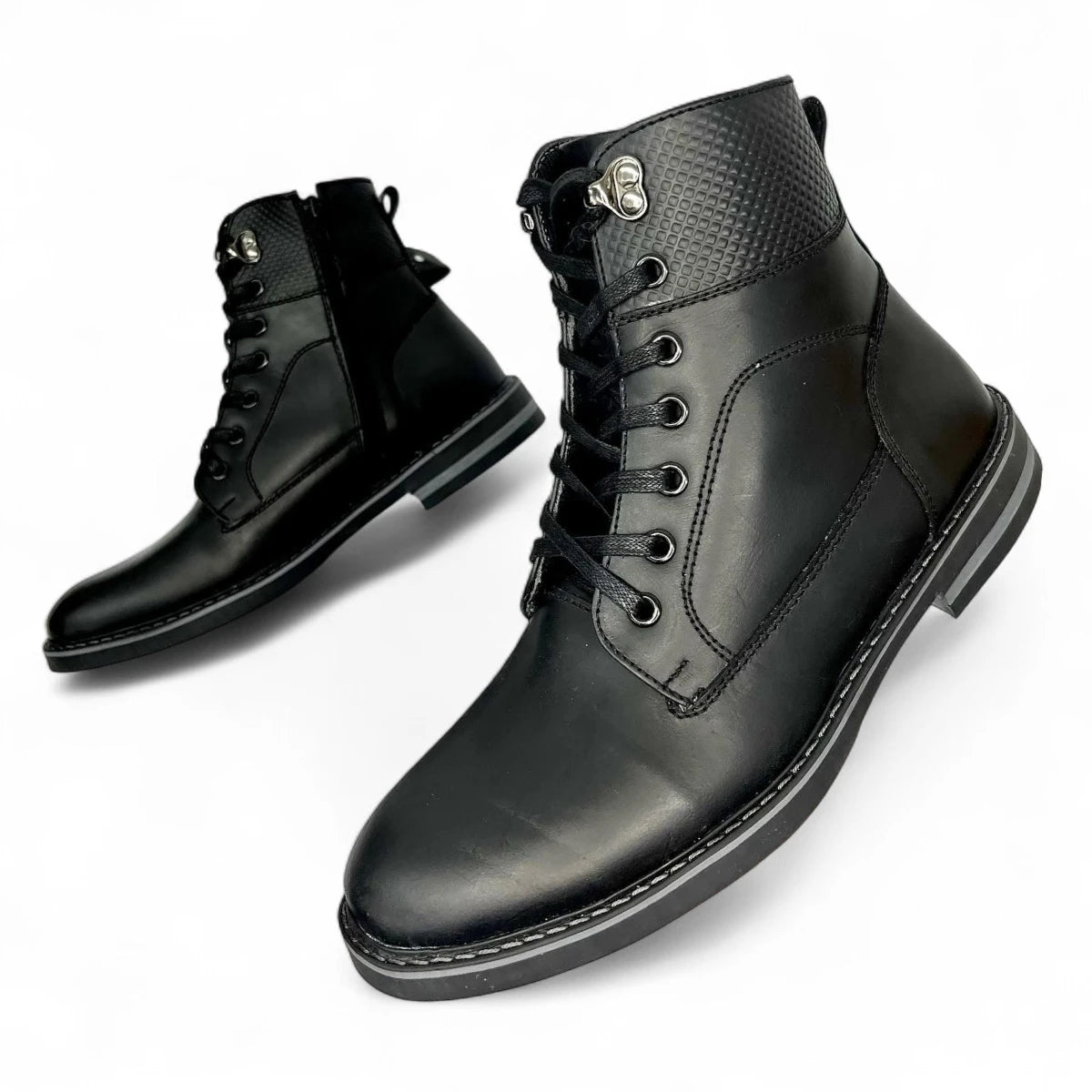Botas Hombre en Cuero Negras de Caña Media – Estilo urbano con funcionalidad