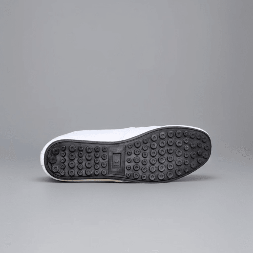 Zapato Hombre Casual Tipo Mocasín en Cuero Blanco - Tienda Serrano