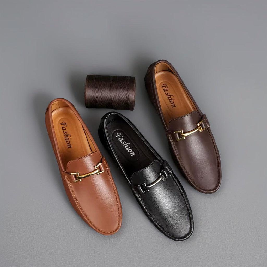 Mocasín Hombre en Cuero con Elevación Interna Elegante - Tienda Serrano